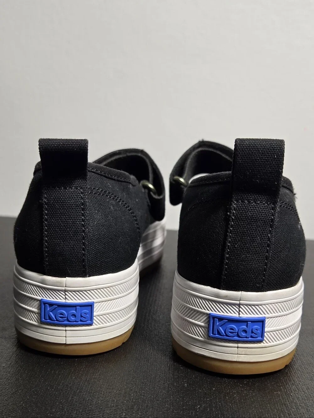 KEDS Mary Jane, Black Canvas, Women Size 8.5
